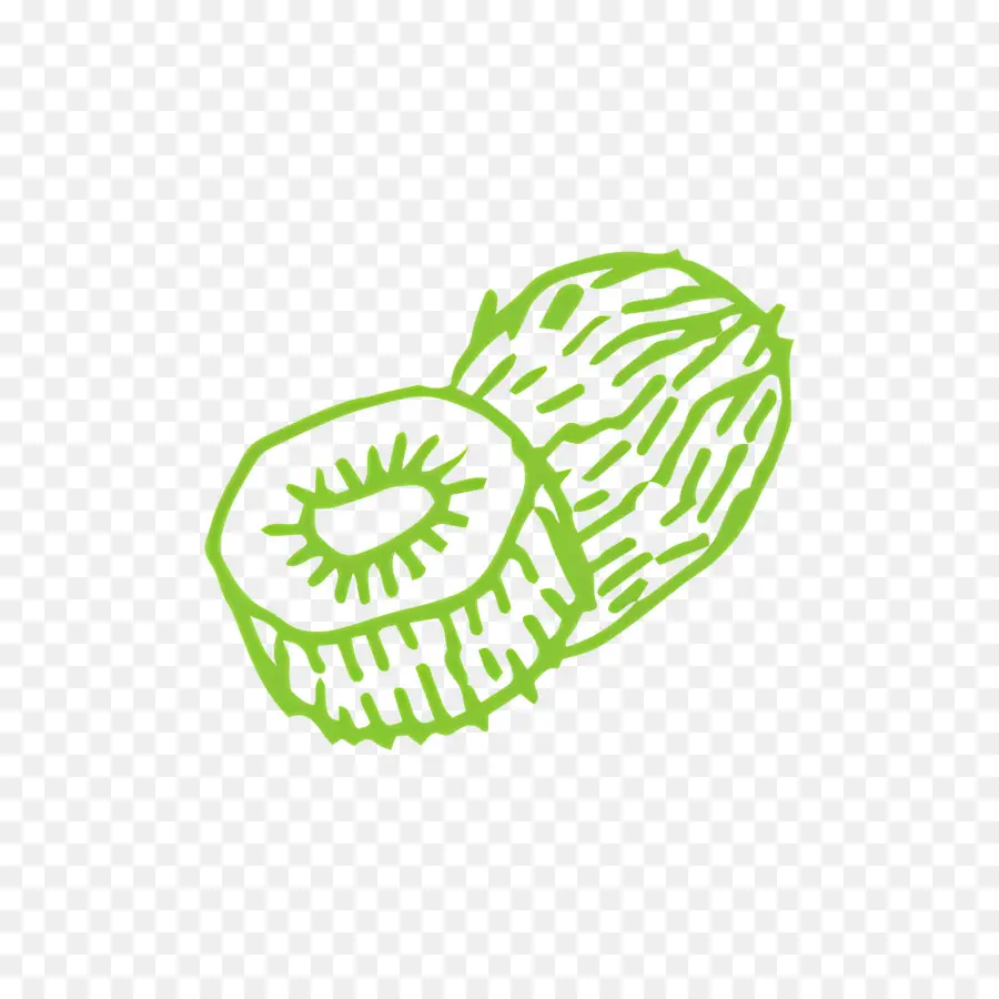 Sketsa Makanan，Kiwi Hijau PNG