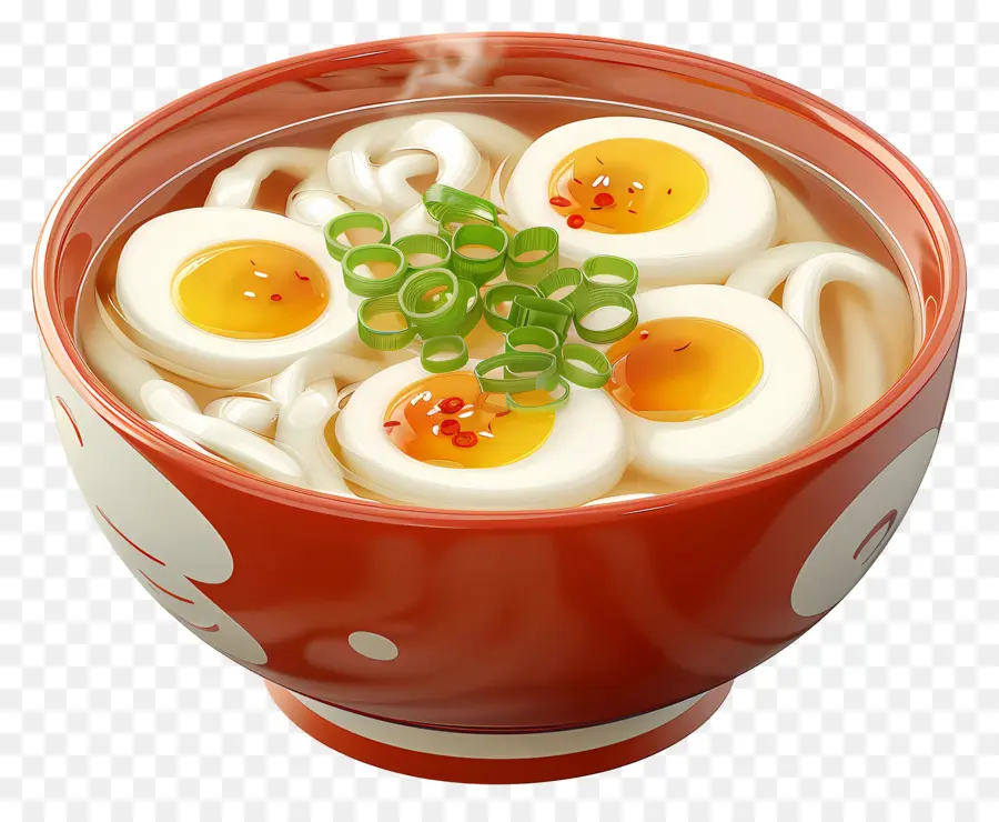 Udon，Udon Dengan Banyak Telur PNG