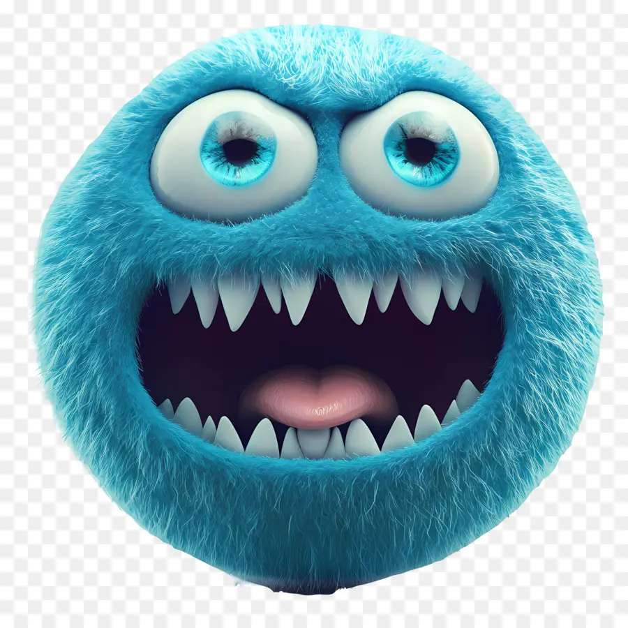 Emoji Hallowen，Monster Biru PNG