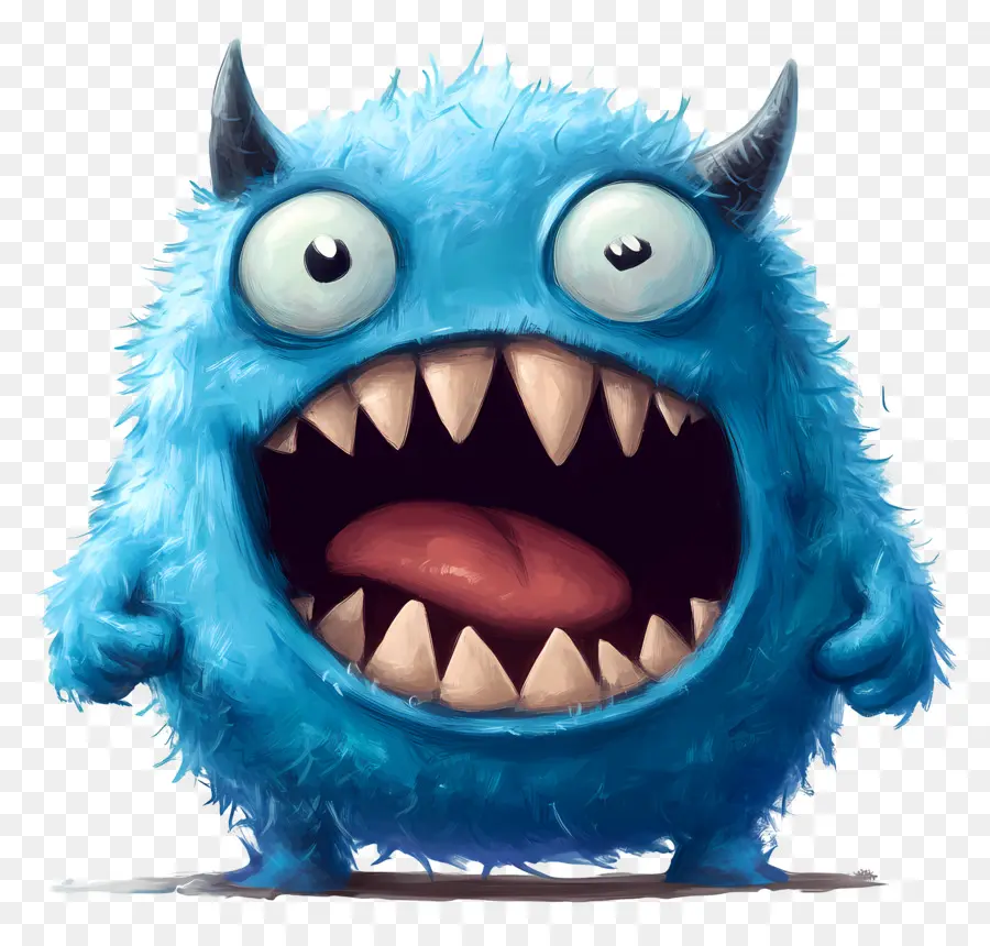 Emoji Hallowen，Monster Biru PNG