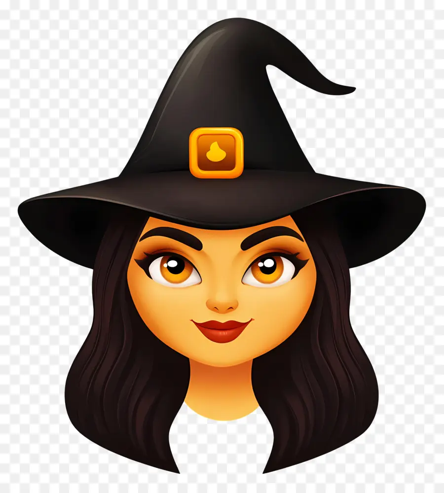 Emoji Hallowen，Topi Penyihir PNG