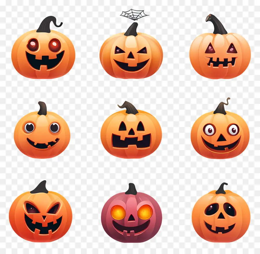 Emoji Hallowen，Labu PNG