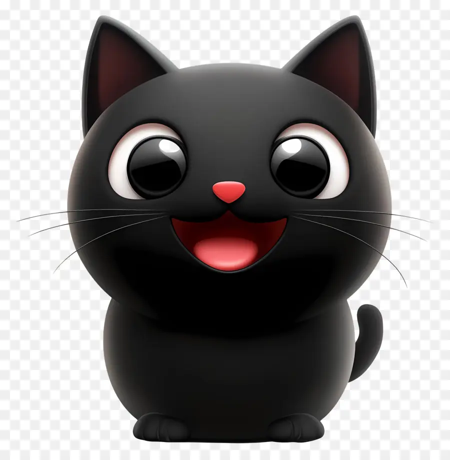 Emoji Hallowen，Kucing Hitam PNG