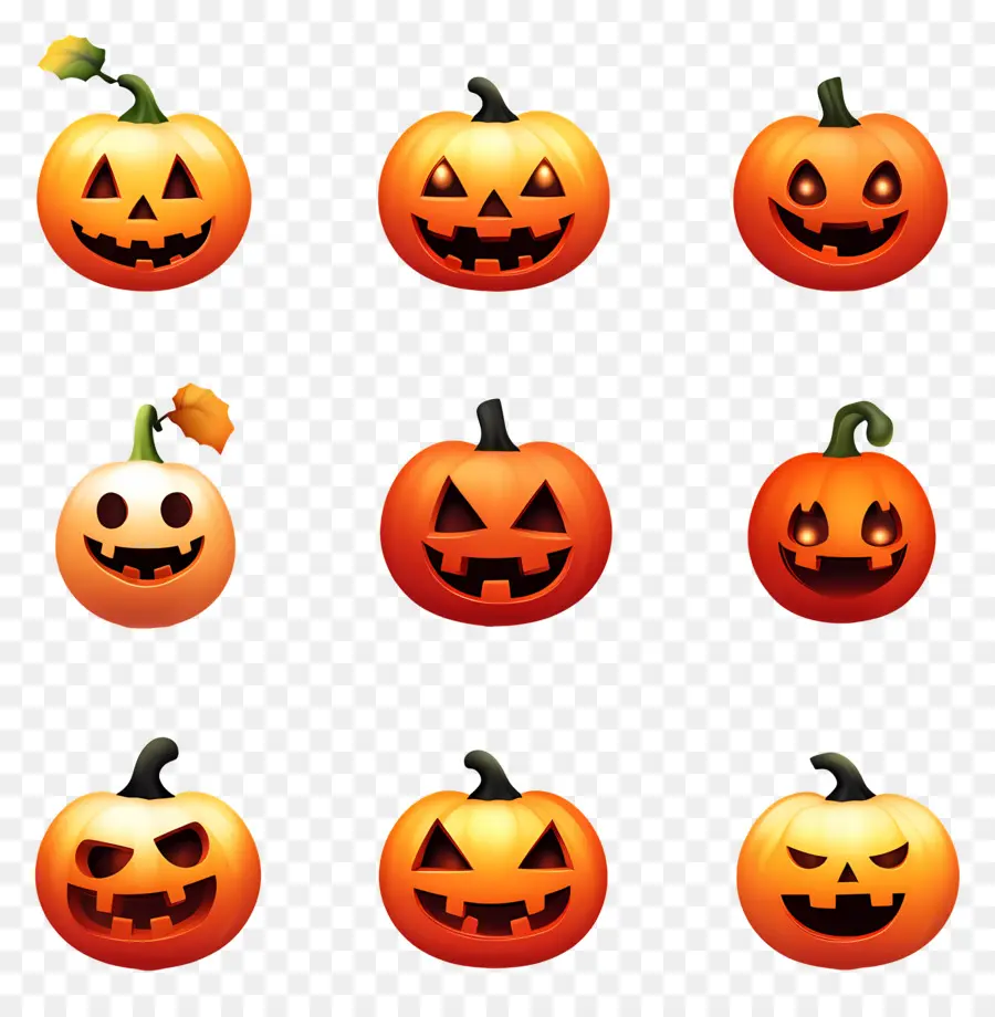 Emoji Hallowen，Labu PNG