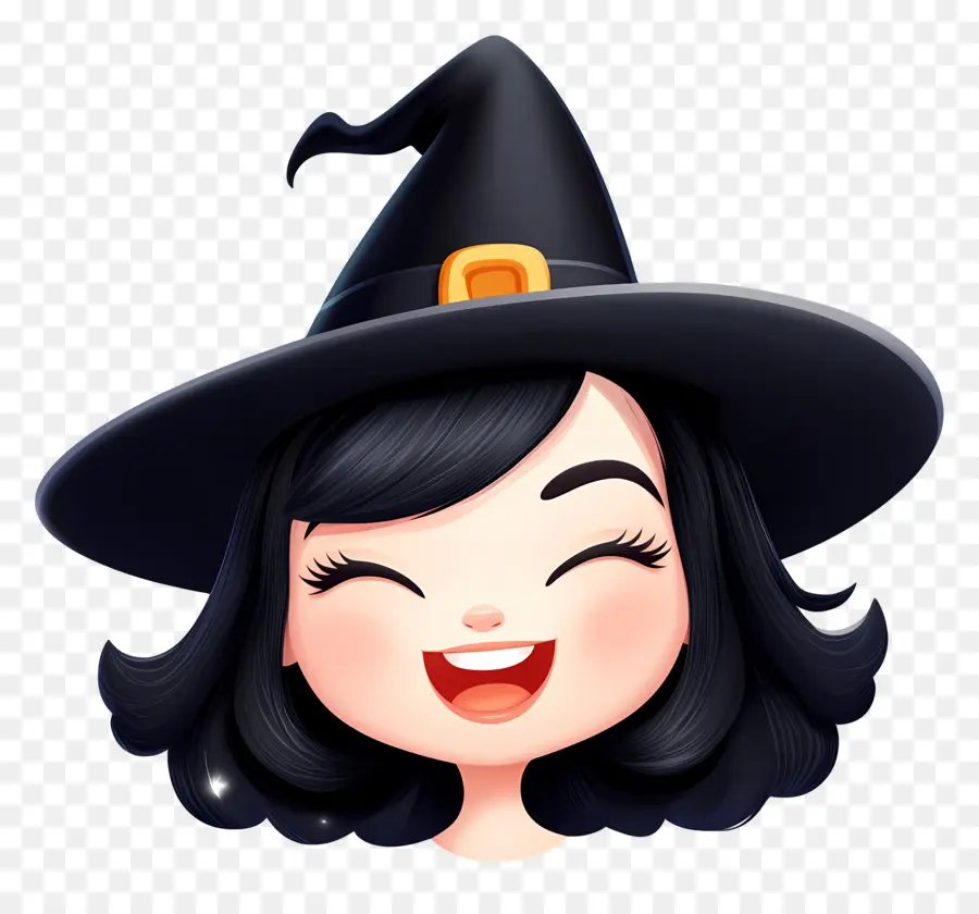 Emoji Hallowen，Topi Penyihir PNG