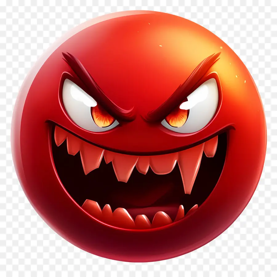 Emoji Hallowen，Emoji Marah PNG