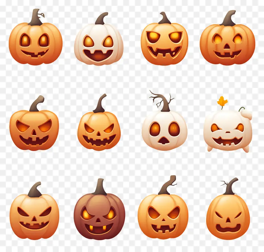 Emoji Hallowen，Labu PNG