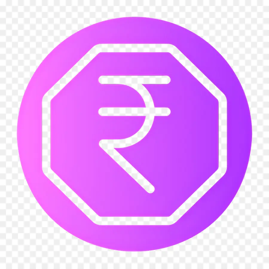 Rupee India，Simbol Mata Uang Ungu PNG