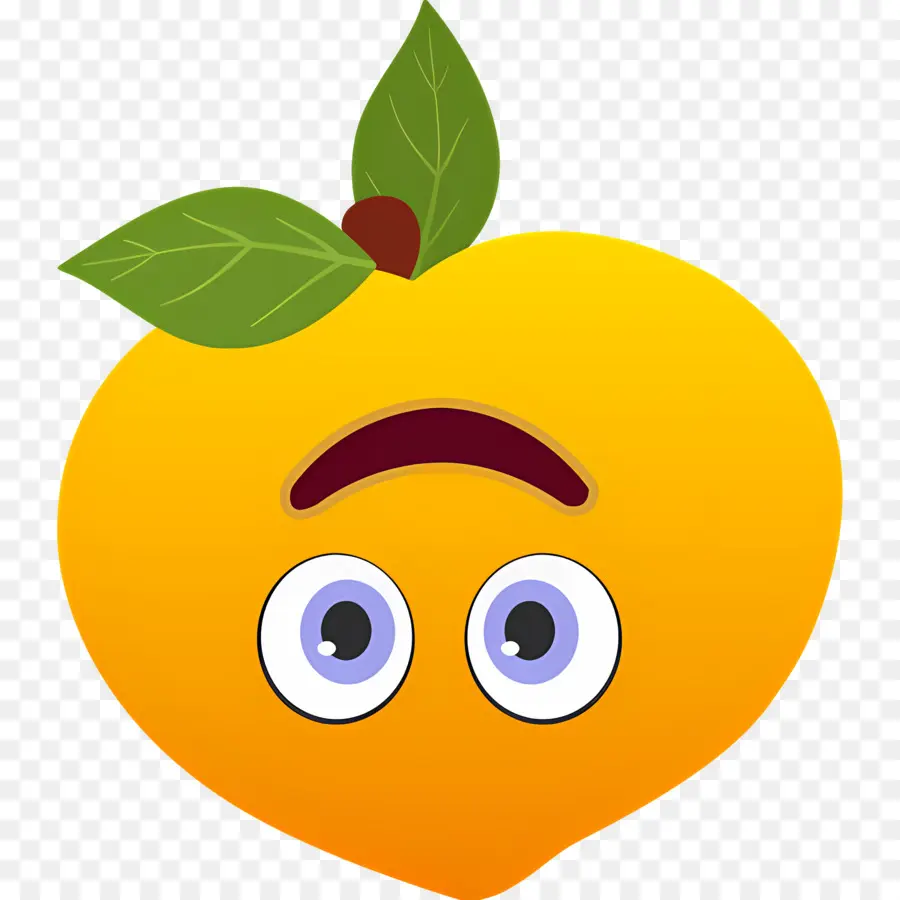 Emoji Buah Persik，Persik Yang Terkejut PNG