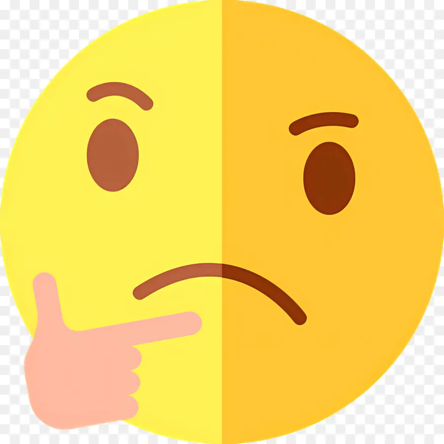 Wajah Berpikir Emoji，Emoji Berpikir PNG