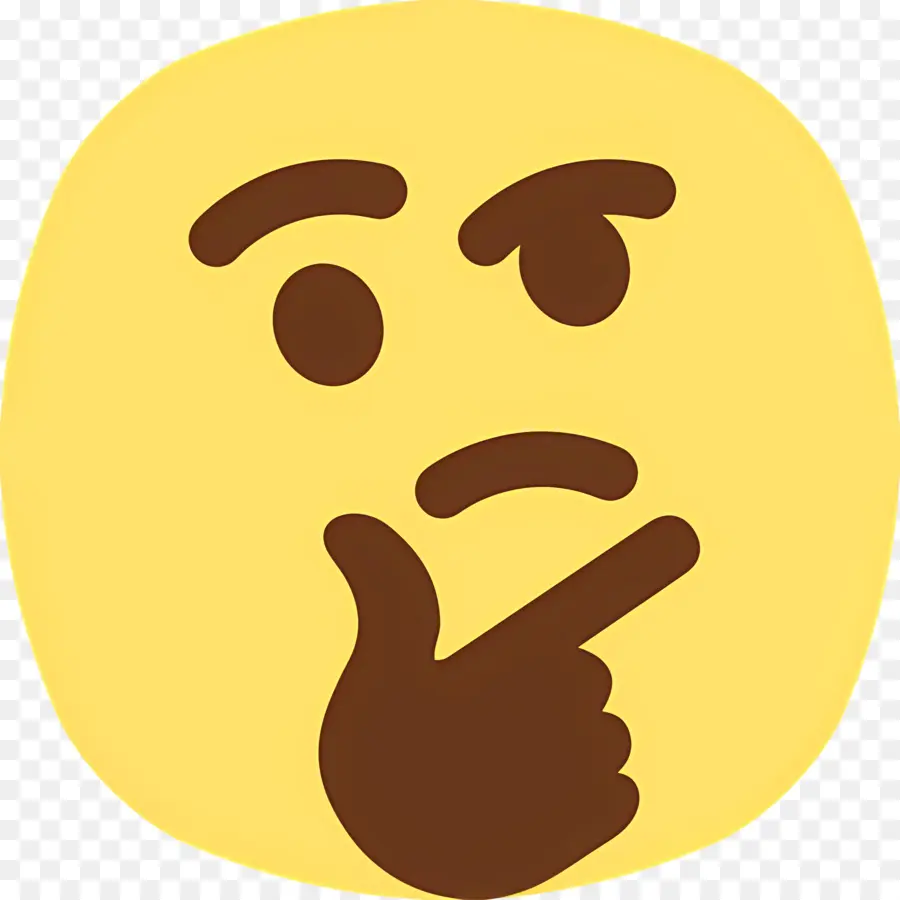 Wajah Berpikir Emoji，Wajah Berpikir PNG