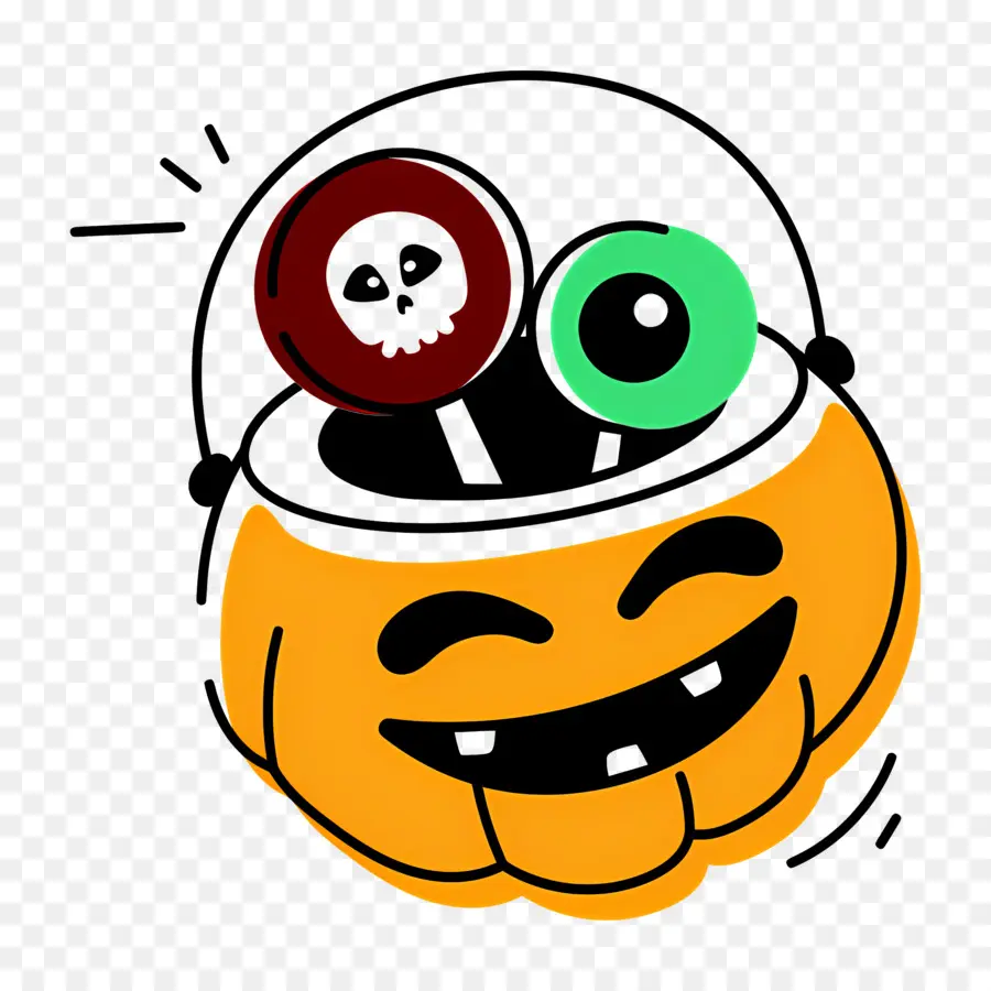 Labu Halloween，Labu Dengan Mata PNG