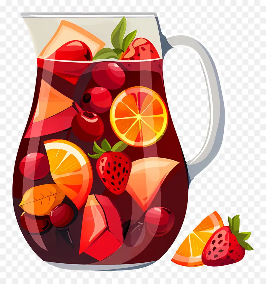 Minuman Sangria Yang Menyegarkan，Pukulan Buah PNG