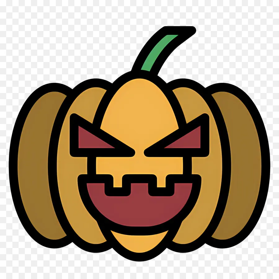 Labu Halloween Yang Menakutkan，Labu Kuning PNG