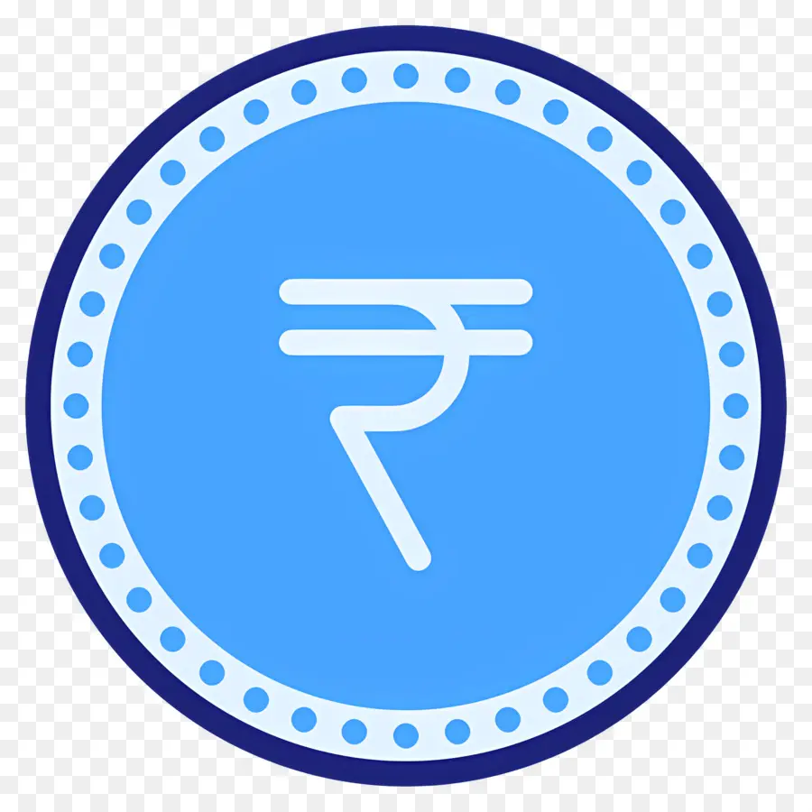 Rupee India，Simbol Rupee Biru PNG