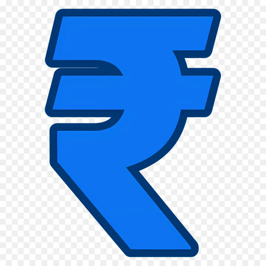 Rupee India，Simbol Rupee Biru PNG