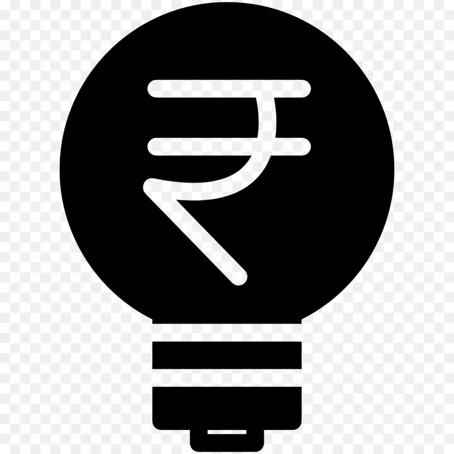 Rupee India，Simbol Rupee Di Bola Lampu PNG