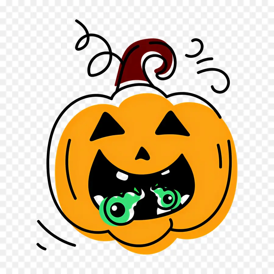 Labu Halloween，Labu Dengan Mata PNG