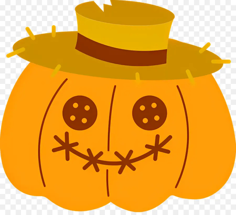 Labu Halloween Yang Lucu，Labu Dengan Topi PNG