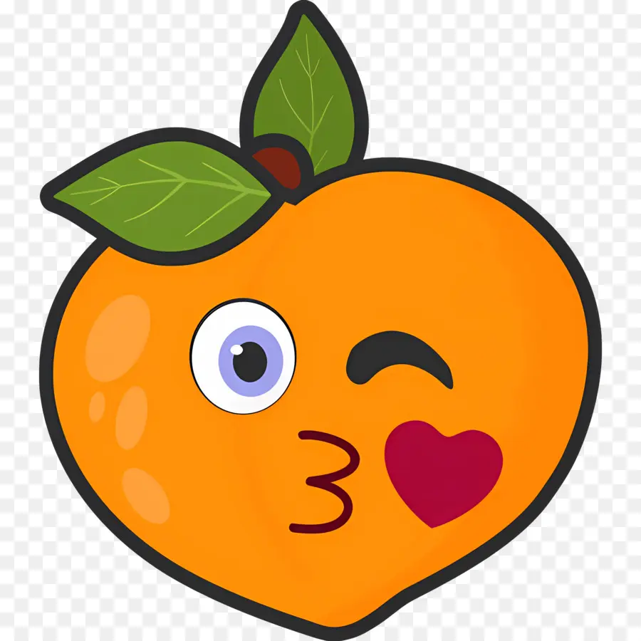 Emoji Buah Persik，Persik Jeruk PNG