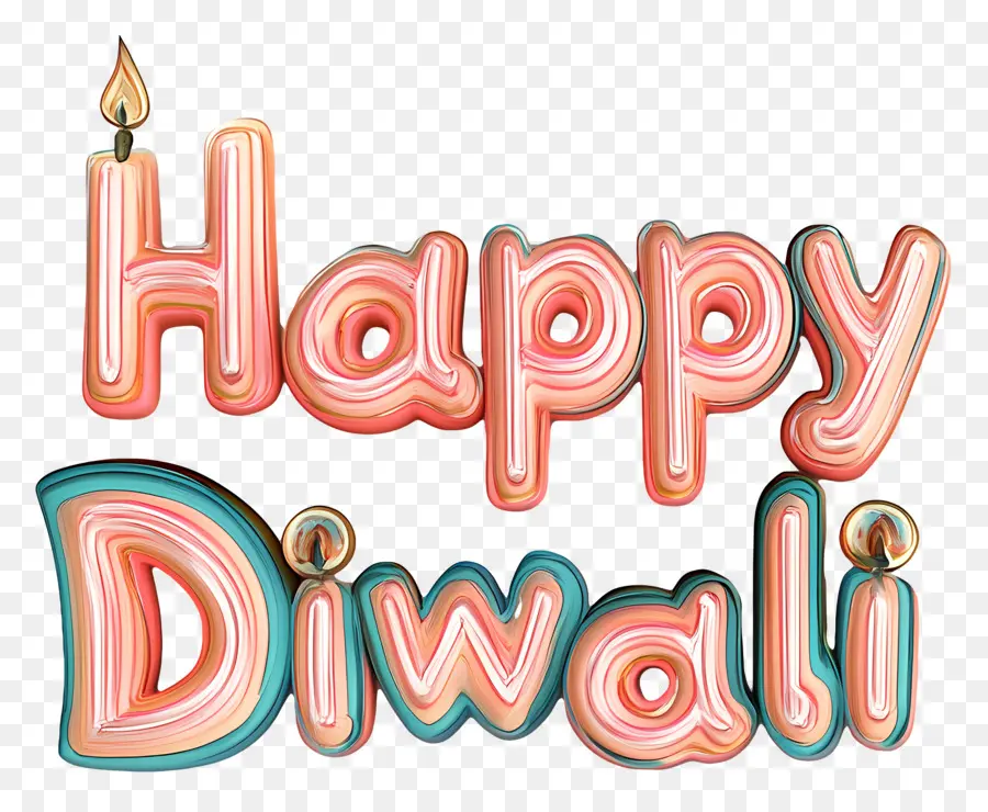 Selamat Diwali，Teks Selamat Diwali Dengan Lilin PNG