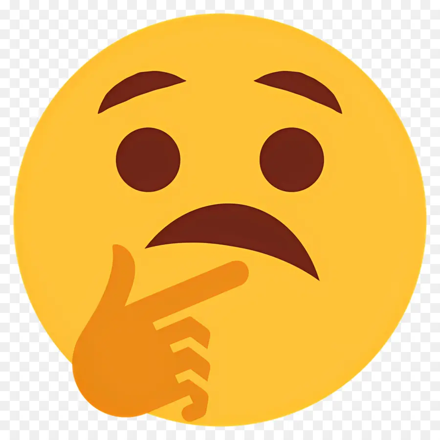 Wajah Berpikir Emoji，Wajah Berpikir PNG