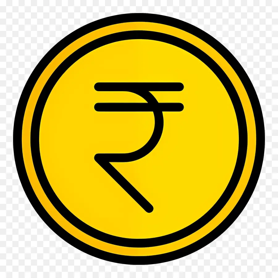 Rupee India，Koin Kuning PNG