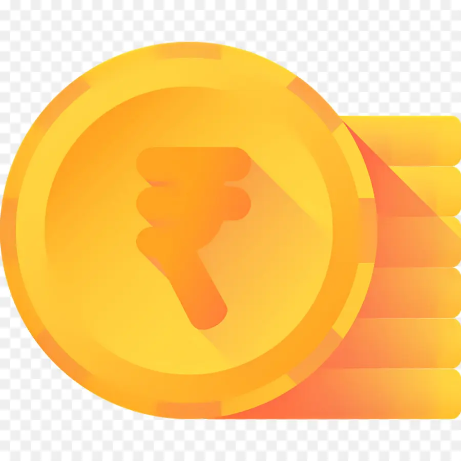 Rupee India，Tumpukan Koin Kuning PNG