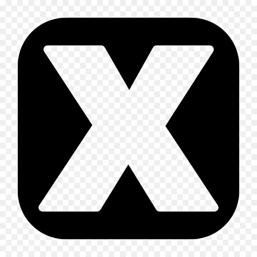 X Logo，Logo Hitam Putih PNG