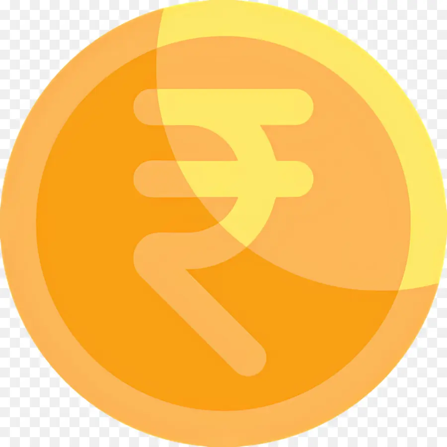 Rupee India，Simbol Rupee Oranye PNG