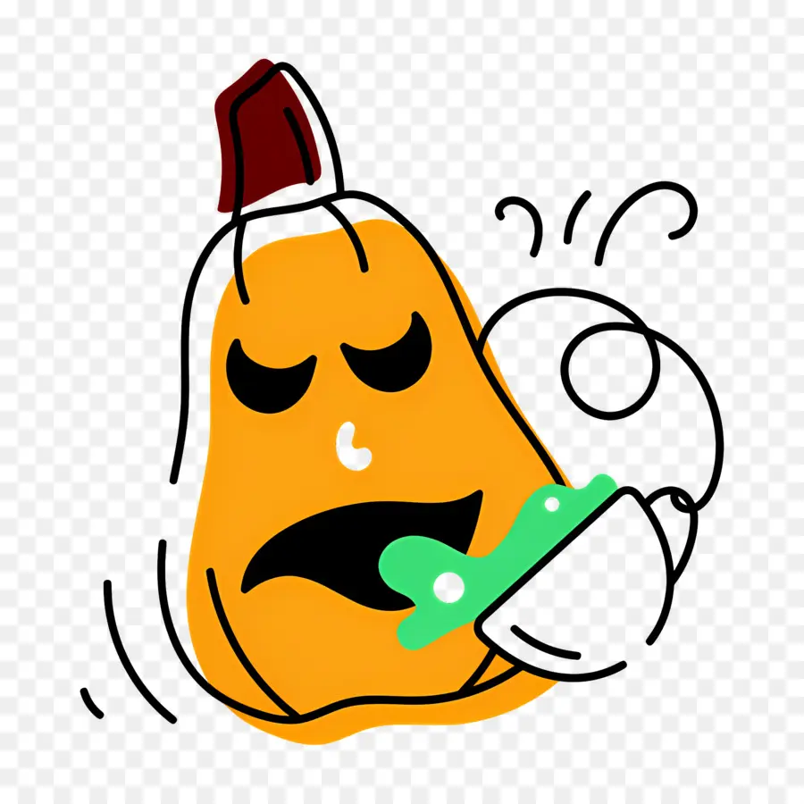 Labu Halloween，Labu Sakit PNG