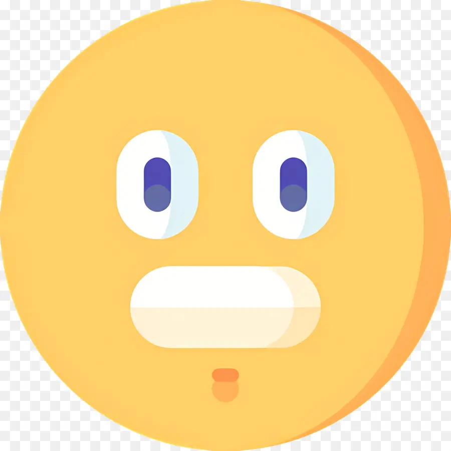 Emoji Wajah Meringis，Emoji Terkejut PNG