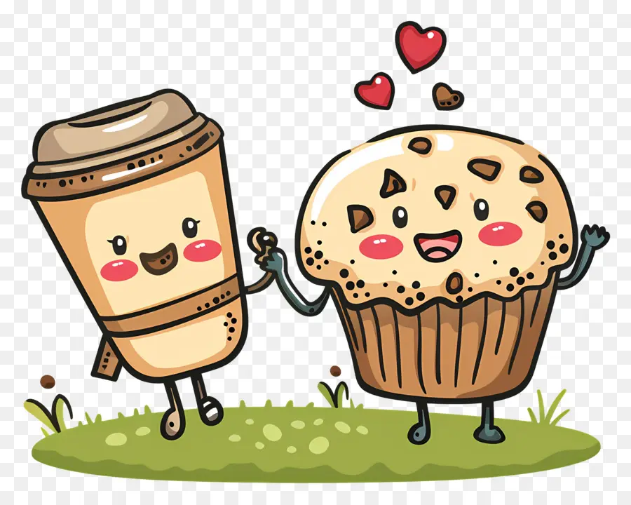 Kopi Kawaii，Kopi Dan Muffin PNG