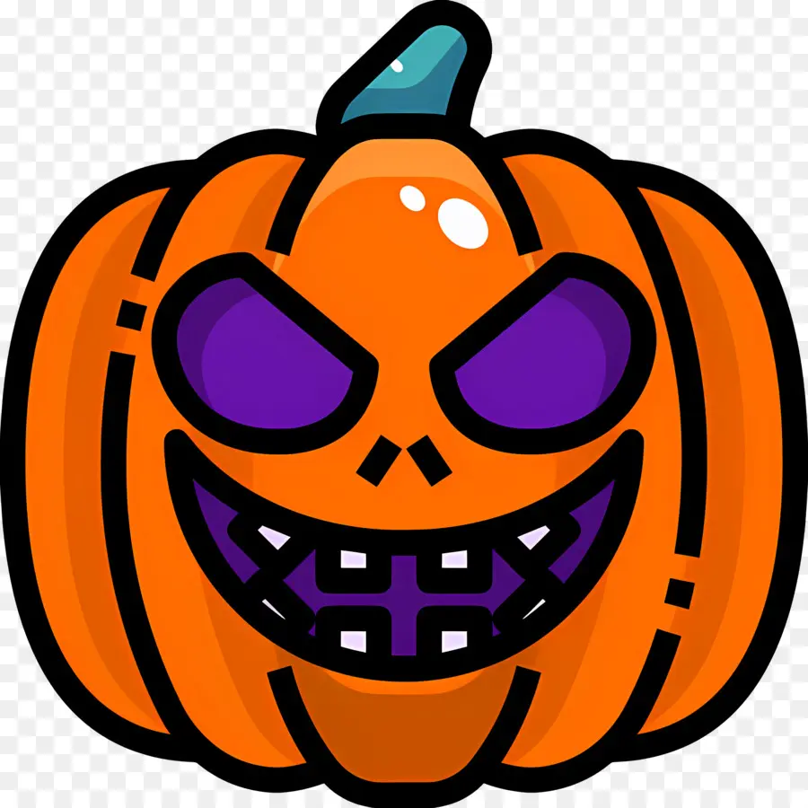 Labu Halloween Yang Menakutkan，Lentera Jack O' Oranye PNG