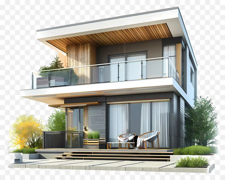 Rumah 3d，Rumah Modern PNG