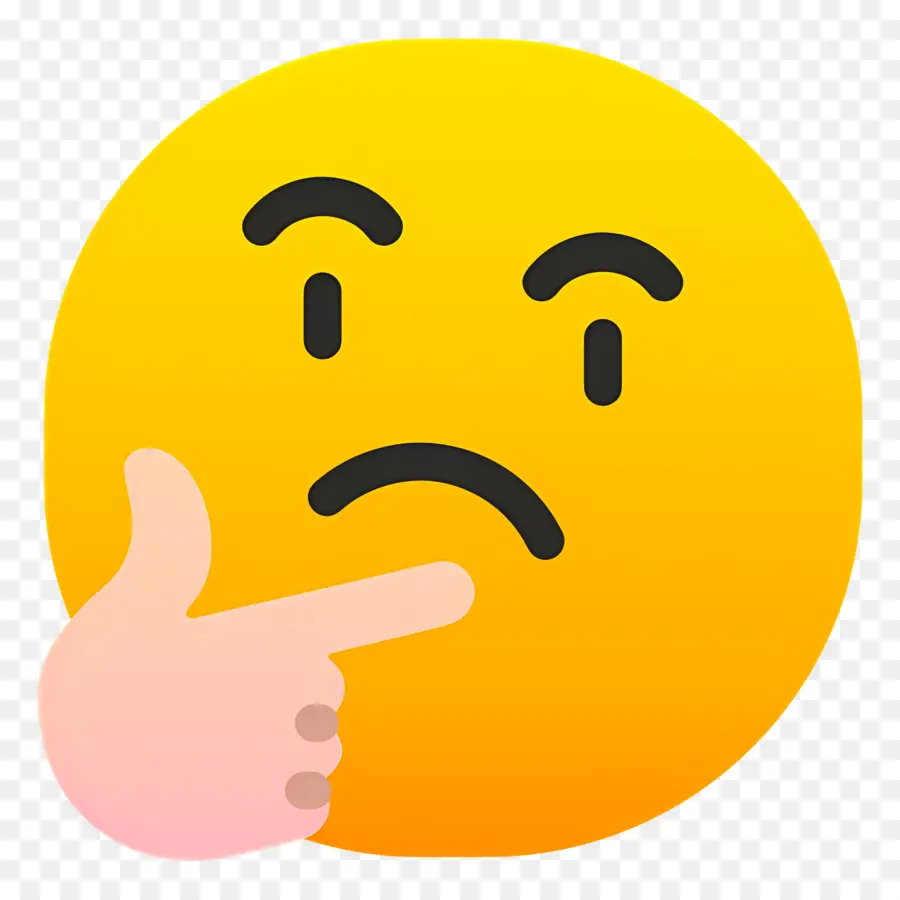 Wajah Berpikir Emoji，Emoji Berpikir PNG