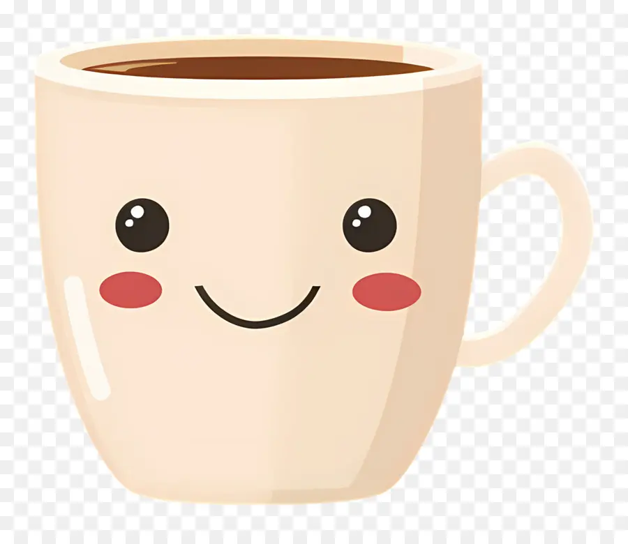 Kopi Kawaii，Cangkir Kopi Tersenyum PNG