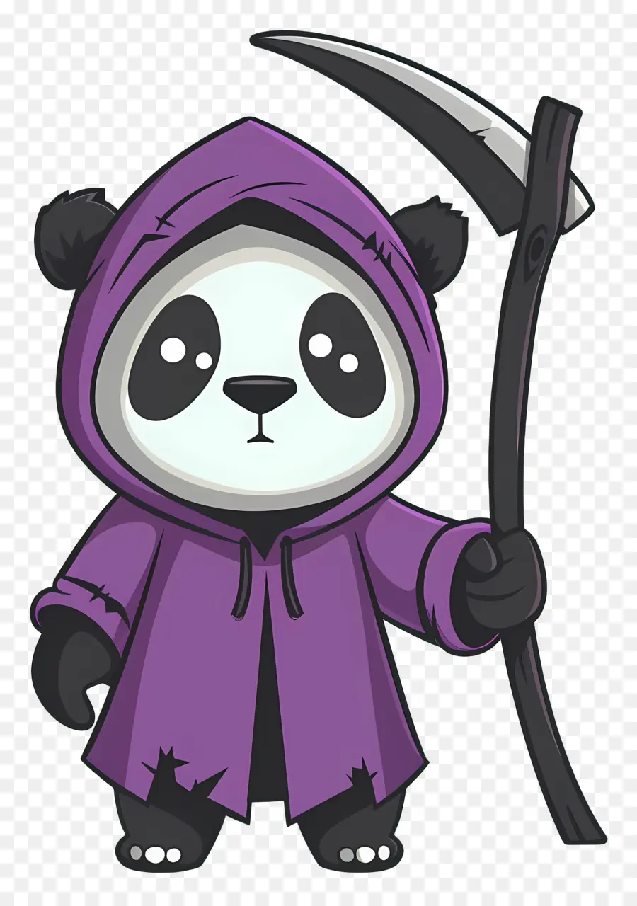 Panda Yang Lucu，Panda Dengan Sabit PNG