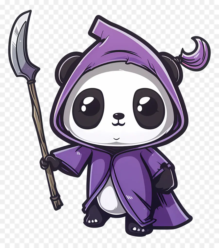 Panda Yang Lucu，Panda Dengan Sabit PNG