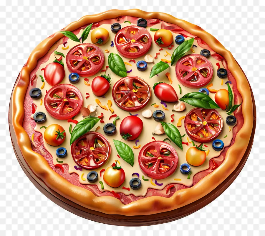 Pizza 3d，Pizza Sayuran PNG