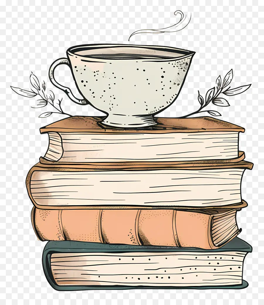 Gambar Buku，Cangkir Kopi Dan Buku PNG