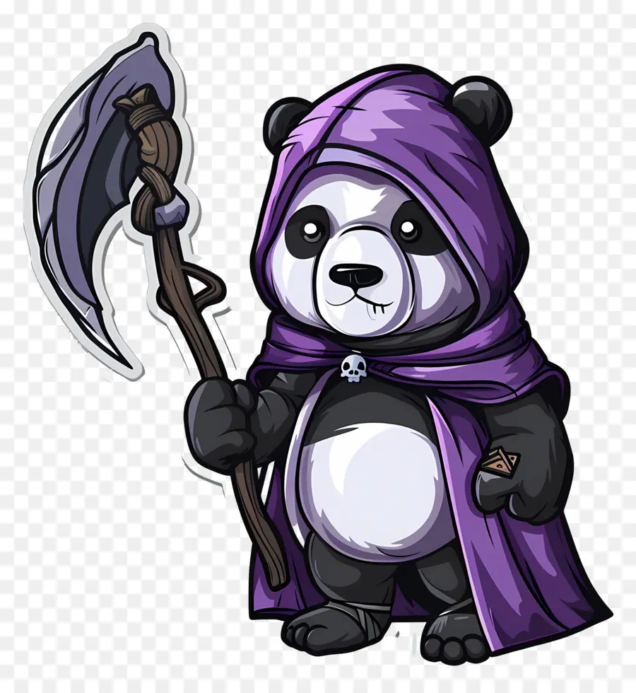 Panda Yang Lucu，Panda Dengan Sabit PNG