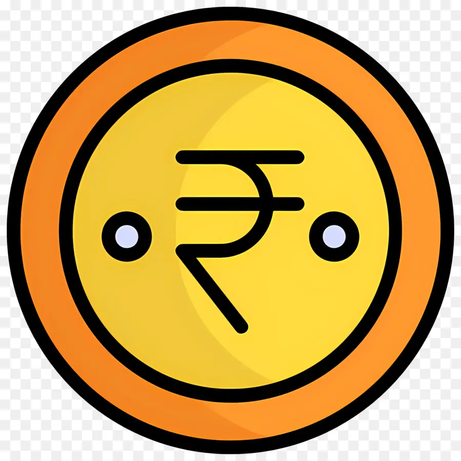 Rupee India，Koin Kuning PNG