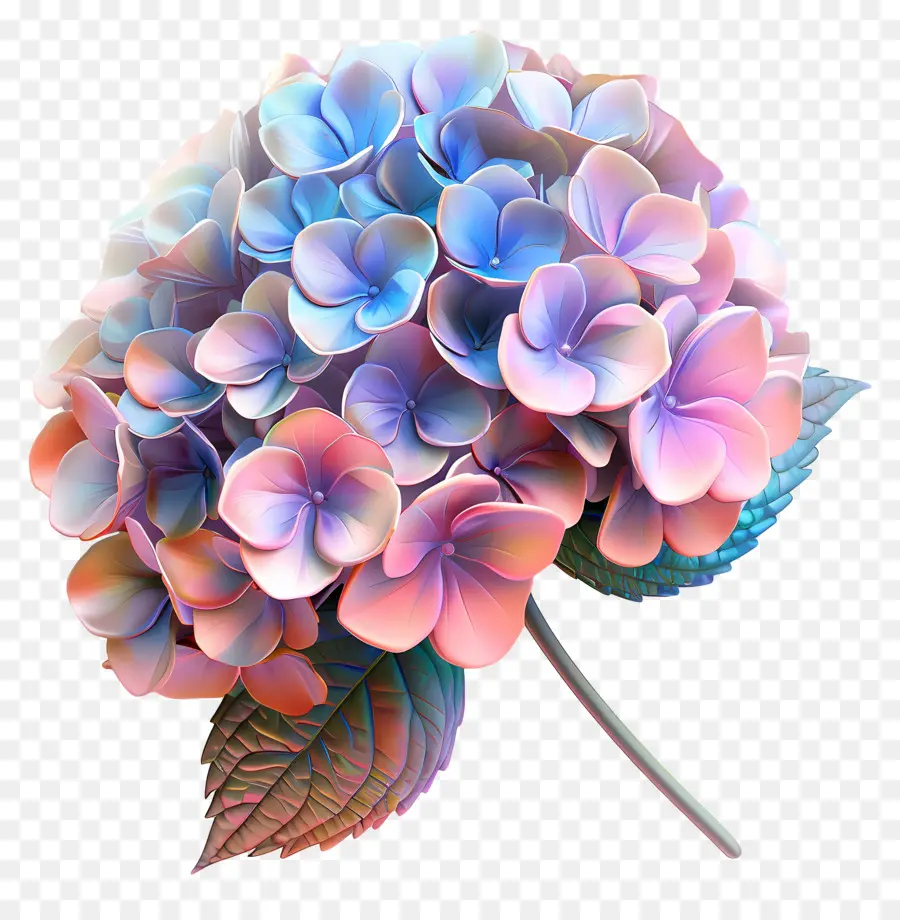 Bunga 3d，Hortensia PNG