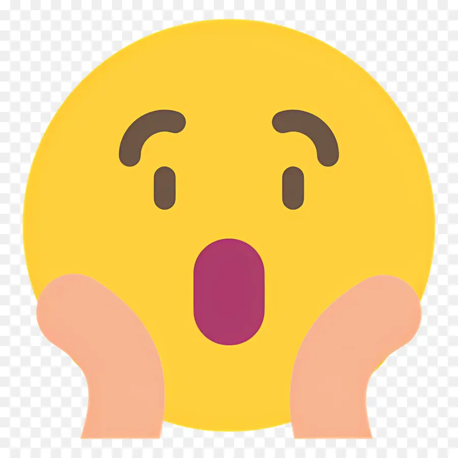 Emoji Kaget，Emoji Terkejut PNG