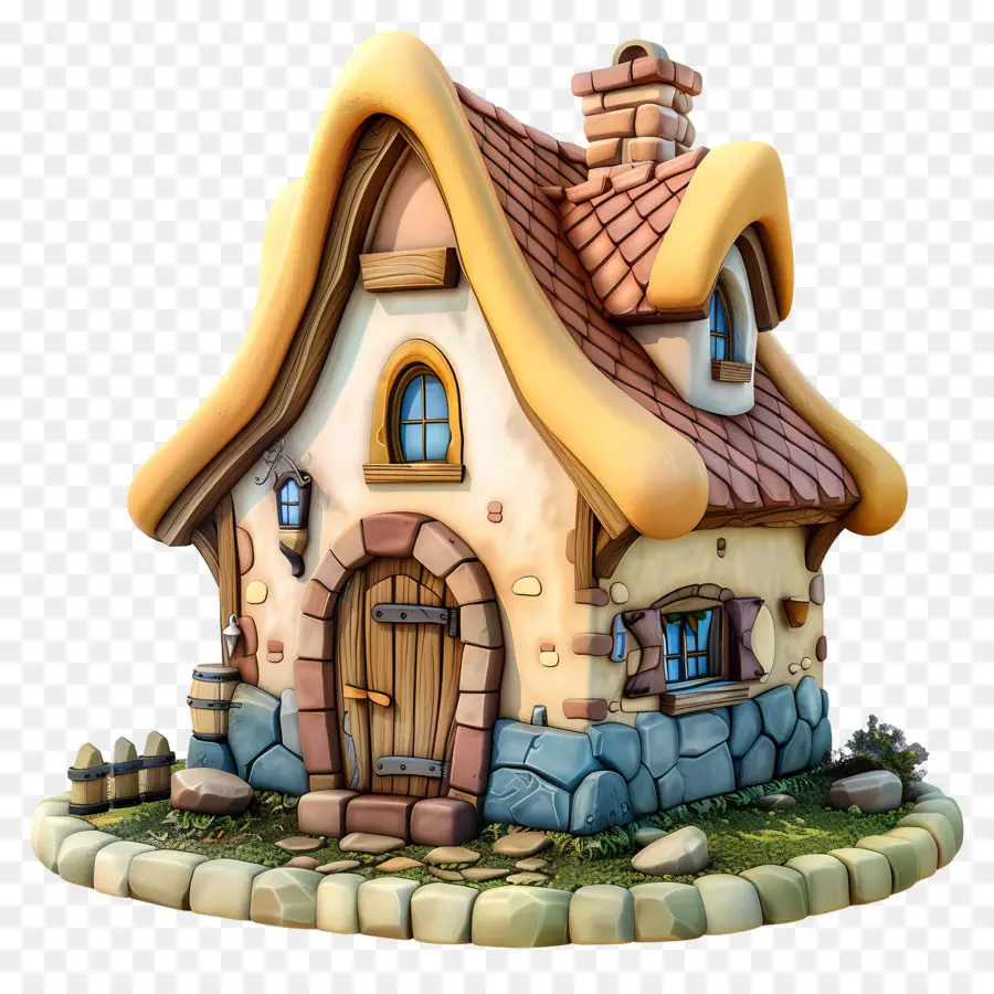 Rumah 3d，Rumah Doodle Kecil Yang Lucu PNG