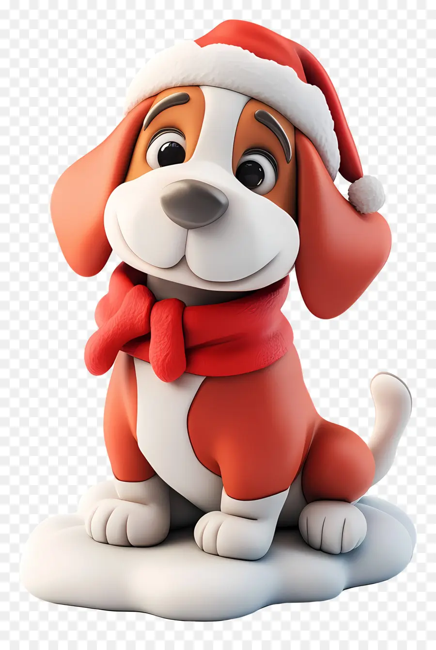 Anjing Natal，Anjing Dengan Pakaian Santa PNG