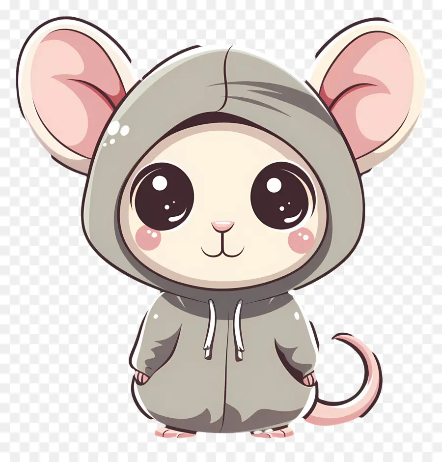 Tikus Yang Lucu，Tikus Di Hoodie PNG