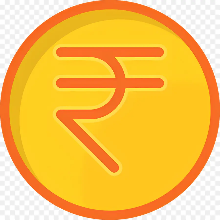 Rupee India，Koin Oranye PNG