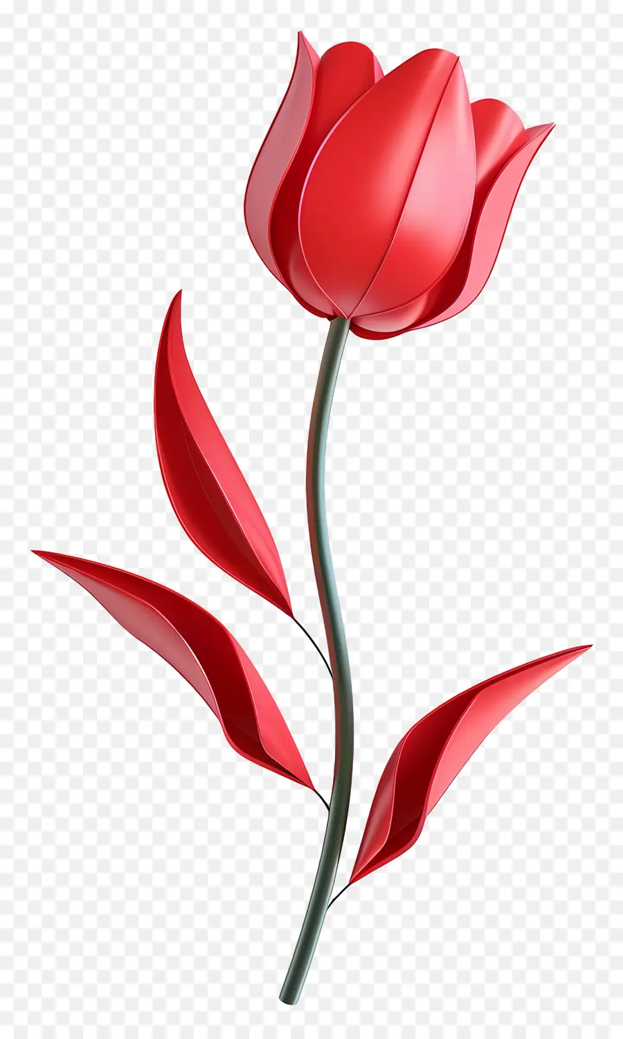 Bunga 3d，Tulip PNG